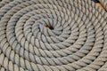 Background of a coiled mooring rope