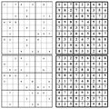 Background collection set of two sudoku game schemes with solution