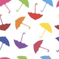 Background-color flying umbrellas Royalty Free Stock Photo