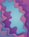 Background with color paper shapes and waves