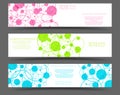 Background with colored circles. Template for web design, websites, social networks