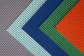 Background of colored corrugated cardboard