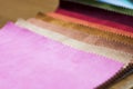Background of colored fabrics.