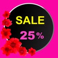 Background with colorful flowers sale