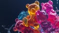 Background of colored jelly bears Royalty Free Stock Photo