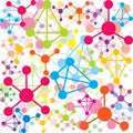 Background with colored molecules Royalty Free Stock Photo
