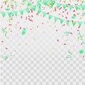 Background Colored Streamers, Confetti & Balloons