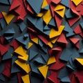 background of colored triangular pieces of paper