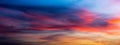 Colorful cirrus cloud on twilight sky Royalty Free Stock Photo