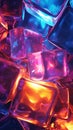 Background of colorful cubes, 3d abstract, vertical Royalty Free Stock Photo