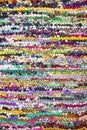 Background of colorful fabric scraps