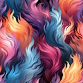 Background with colorful flames and flowing brushwork (tiled)