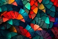 background of colorful fragments of scales, abstract mosaic generative ai Royalty Free Stock Photo