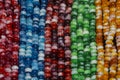 Background - colorful glass beads on the counter Royalty Free Stock Photo