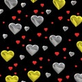 Background colorful hearts love red hearts romantic retro Royalty Free Stock Photo