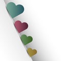 Background - colorful hearts for love, for Valentine`s Day - eps10 Royalty Free Stock Photo