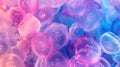 Background of colorful jellyfish