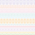 Background of colorful lace trims. Royalty Free Stock Photo