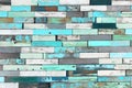 Background of colorful old painted grunge wood planks Royalty Free Stock Photo