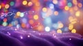 background with colorful and out-of-focus bokeh lights, adding a dreamy and festive atmosphere.