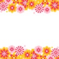 Background with colorful paper flowers, spring postcard, vector illustration Royalty Free Stock Photo