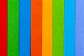 Background of colorful paper parallel vertical stripes