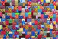 Background of colorful patchwork fabrics