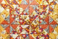 Background of colorful patchwork fabrics