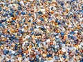 background of colorful pebbles on the beach