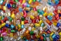 Background of colorful plastic beads Royalty Free Stock Photo