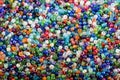 Background of colorful plastic beads Royalty Free Stock Photo