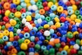 Background of colorful plastic beads Royalty Free Stock Photo