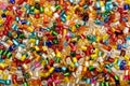 Background of colorful plastic beads Royalty Free Stock Photo