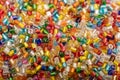 Background of colorful plastic beads Royalty Free Stock Photo