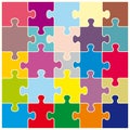 Background of colorful puzzles Royalty Free Stock Photo