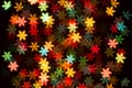 Background of colorful snowflakes