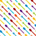 Background with colorful spoons and forks Royalty Free Stock Photo