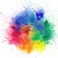 Background with colorful spots and sprays on a white. Vector illustration. Royalty Free Stock Photo