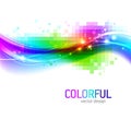 Background with colorful wave