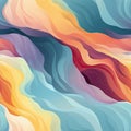 Background with colorful waves flowing and energy-filled illustrations (tiled)