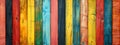 Background with colorful wooden planks. Template for banner background Royalty Free Stock Photo