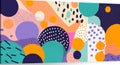 background colourful template modern abstract illustration element shape art circle design. Generative AI. Royalty Free Stock Photo