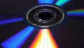 Background of compact disks or dvds. Glare of light on the disk DVD , beautiful colored glare from the light, the Royalty Free Stock Photo