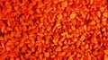 Background composed of small orange pebbles