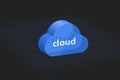 Background composed of three-dimensional blue cloud Royalty Free Stock Photo