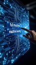 Background computing infrastructure program framework data handling security. Measure connectivity artificial intelligence Royalty Free Stock Photo