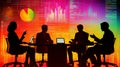 Background computing infrastructure program framework data handling security. Measure connectivity artificial intelligence Royalty Free Stock Photo