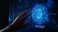Background computing infrastructure program framework data handling security. Measure connectivity artificial intelligence Royalty Free Stock Photo