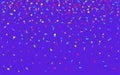 Background with Confetti. Vector. Holiday banner design with colorful particles Royalty Free Stock Photo