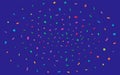 Background with Confetti. Vector. Holiday banner design with colorful particles Royalty Free Stock Photo
